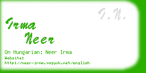irma neer business card
